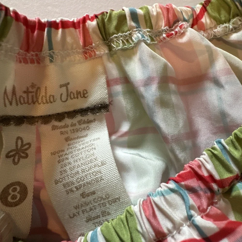 Matilda Jane Shirt Tunic‎ Top Tied with a Bow Peasant Secret Fields Girls Sz 8